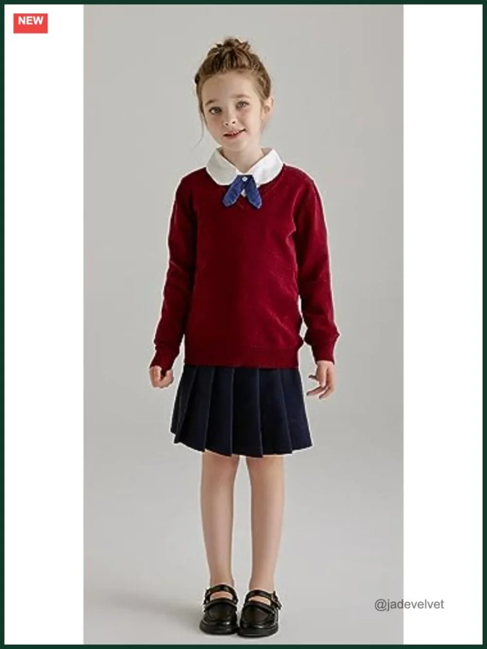 Boys V-Neck Sweater Pullover Soft Cotton School Uniform